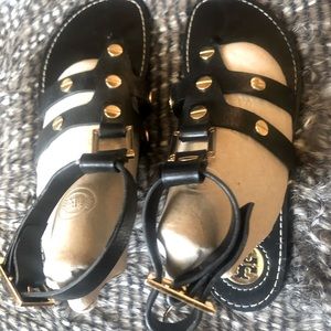 Black Leather Tory Burch Sandal great condition
